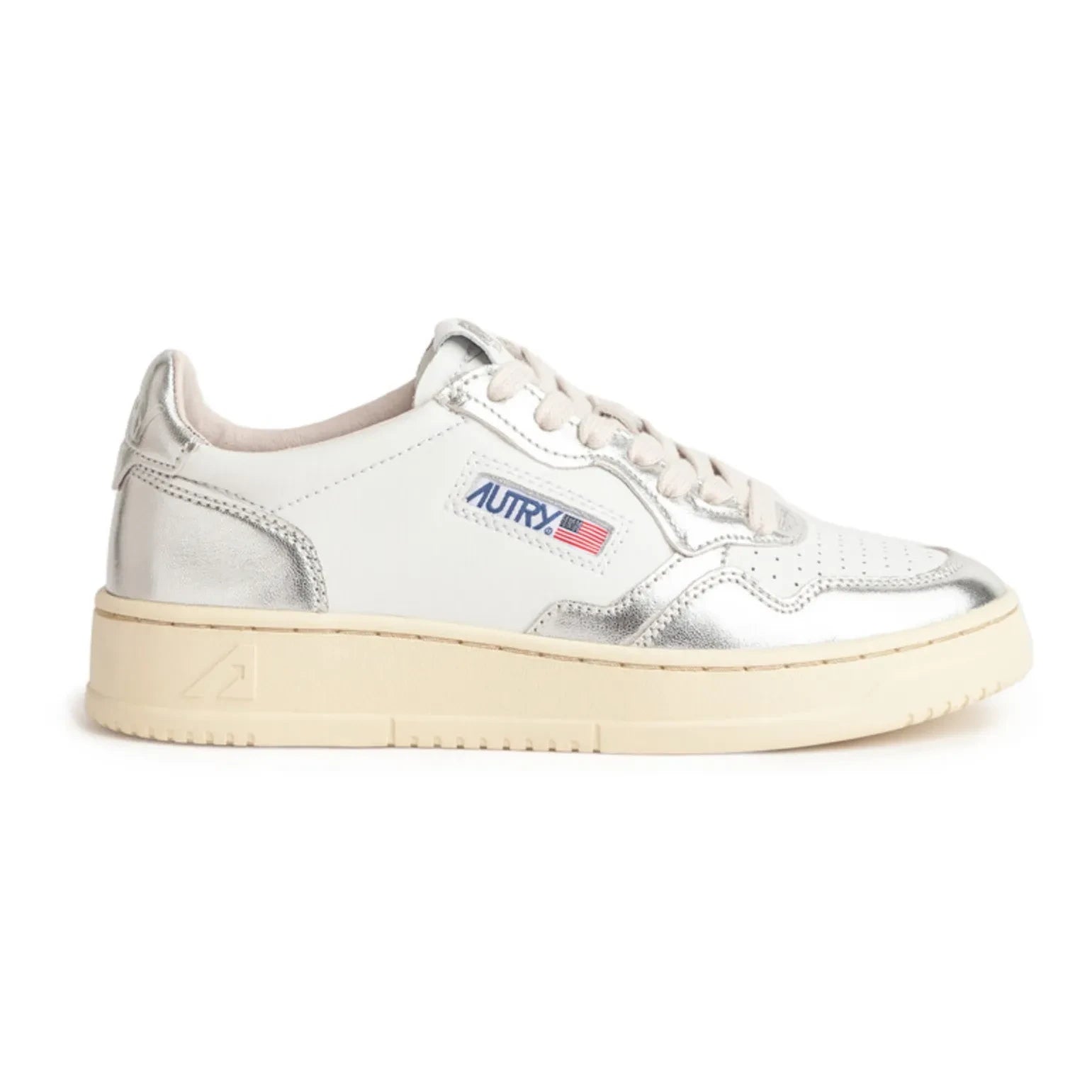 Autry - Medalist Low Bicolour Sneakers | Silver