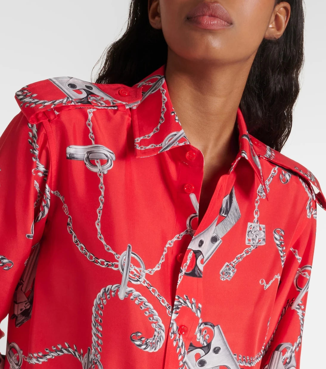 Burberry - Printed silk shirt