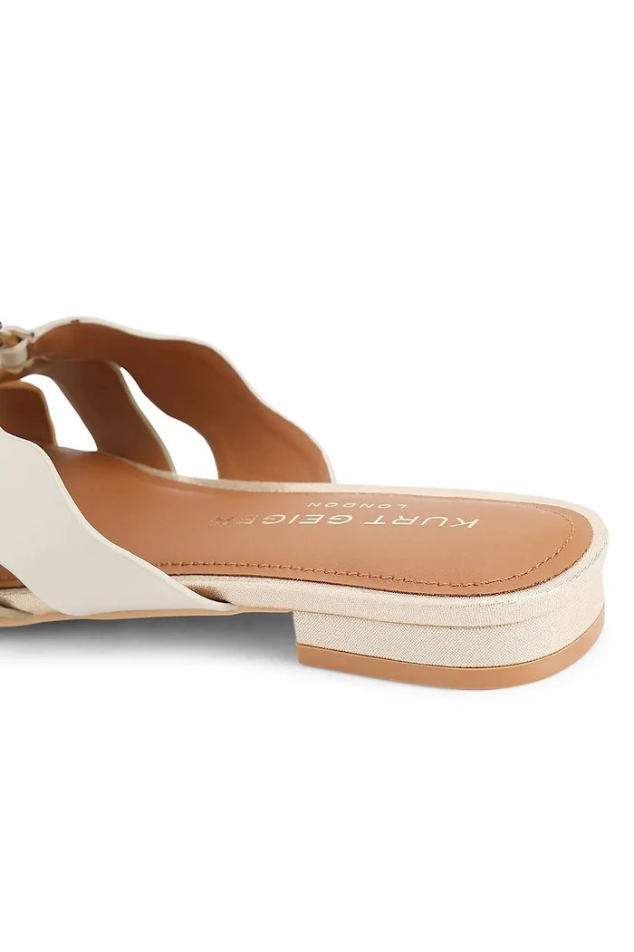 Kurt Geiger London Kadın Deri Düz Tabanlı Sun Wave Flat Sandalet