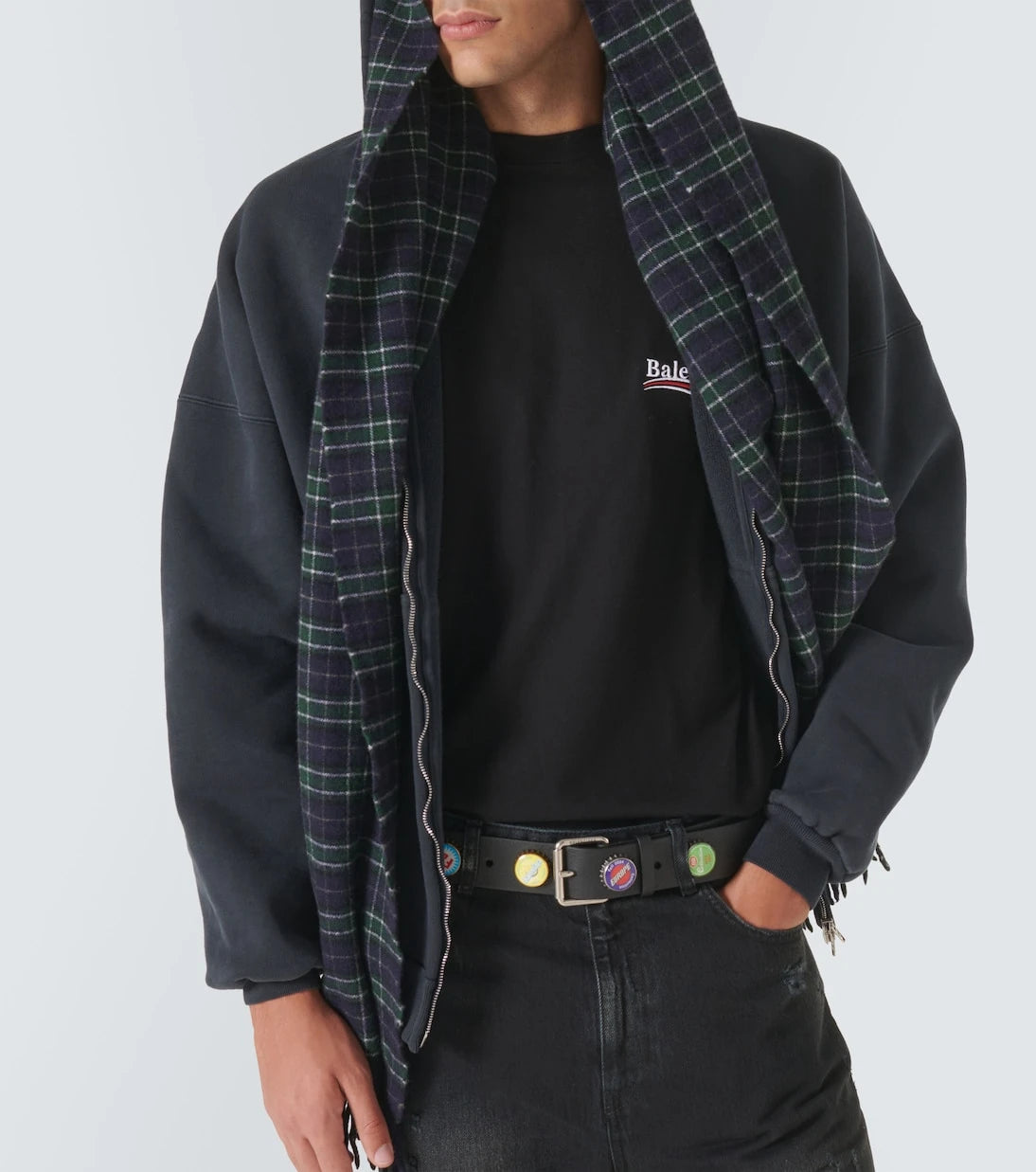 Balenciaga - حزام جلد مزين