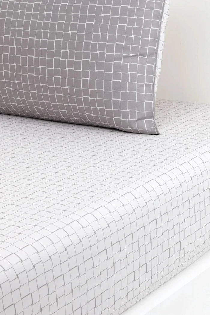 Lacoste L BLOCK Greige 140 x 200 cm Lastikli Pamuklu Çarşaf