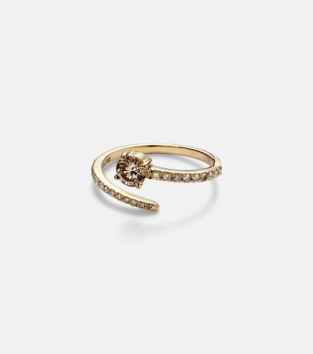 Ileana Makri - Grass Seed 18kt yellow gold ring with diamonds
