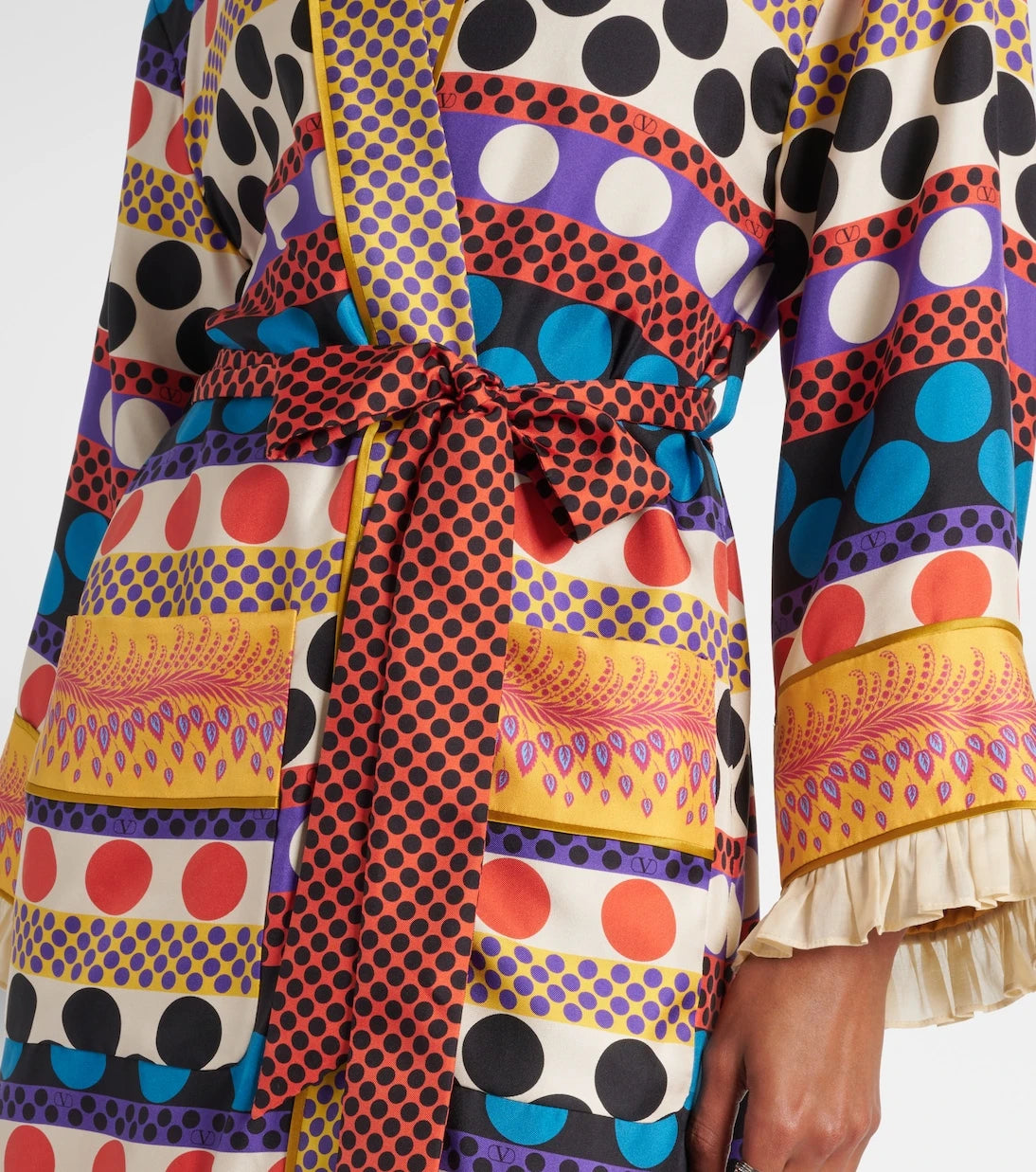 Valentino - Polka-dot silk beach cover-up