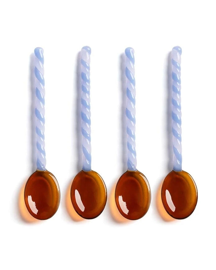 &k amsterdam Spoon Duet Amber Çatal Kaşık Takımı (4 Parça)