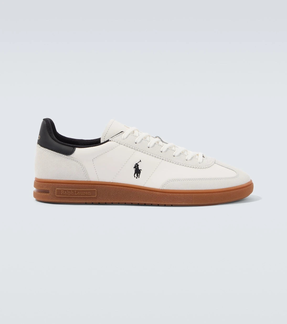 Polo Ralph Lauren - حذاء رياضي جلدي مزين بالجلد السويدي