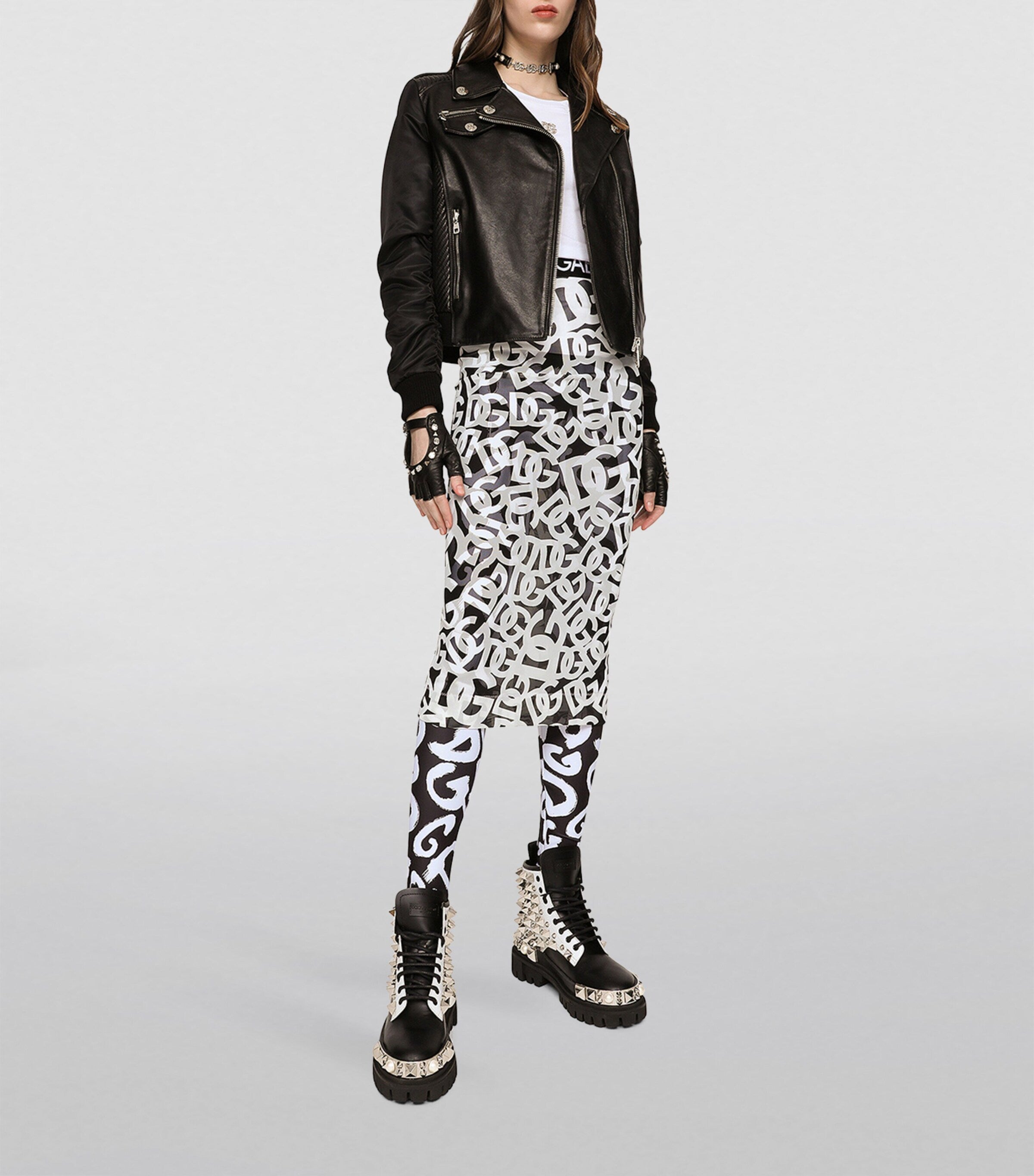 Multi Leather Biker Jacket