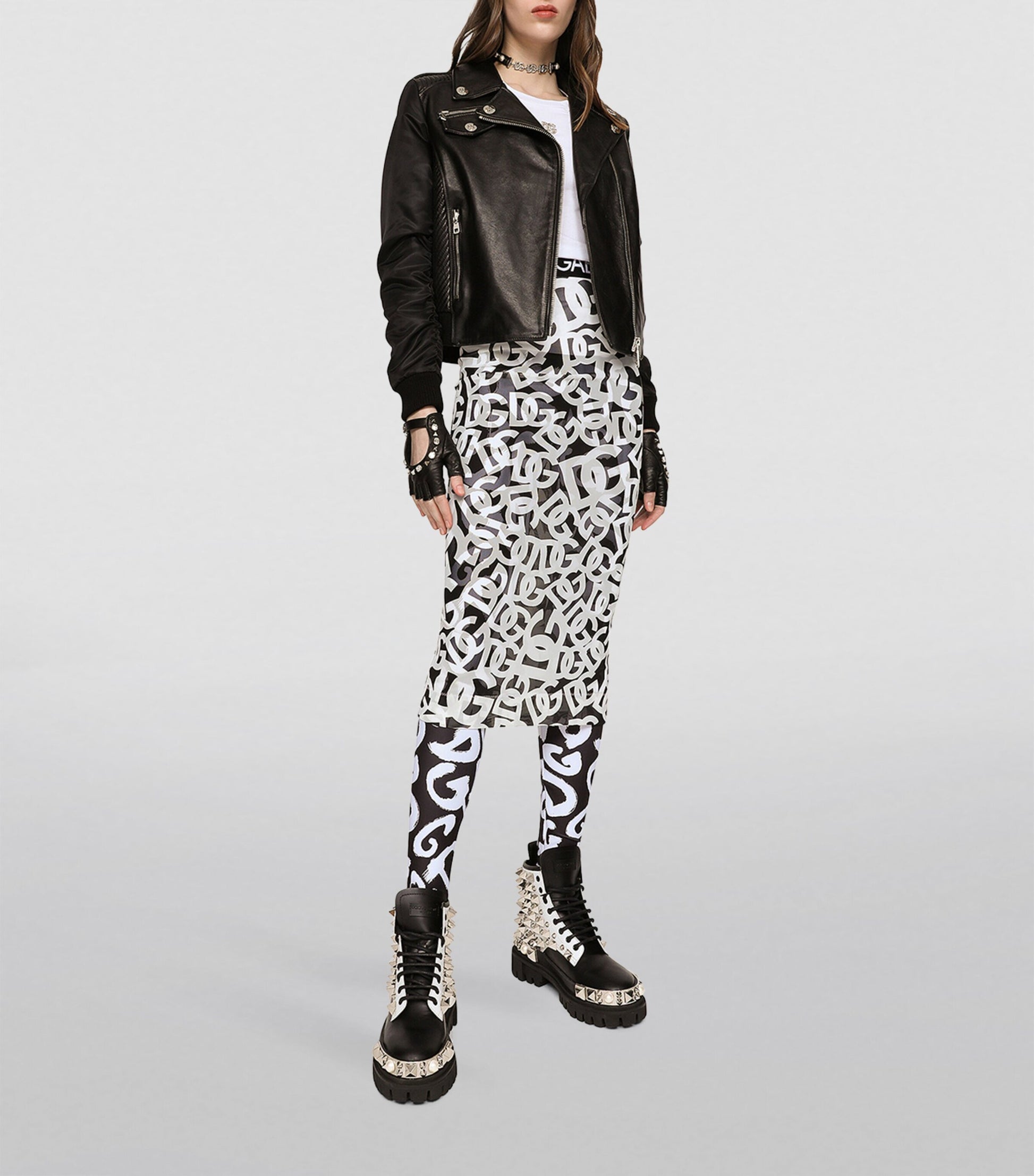 Multi Leather Biker Jacket