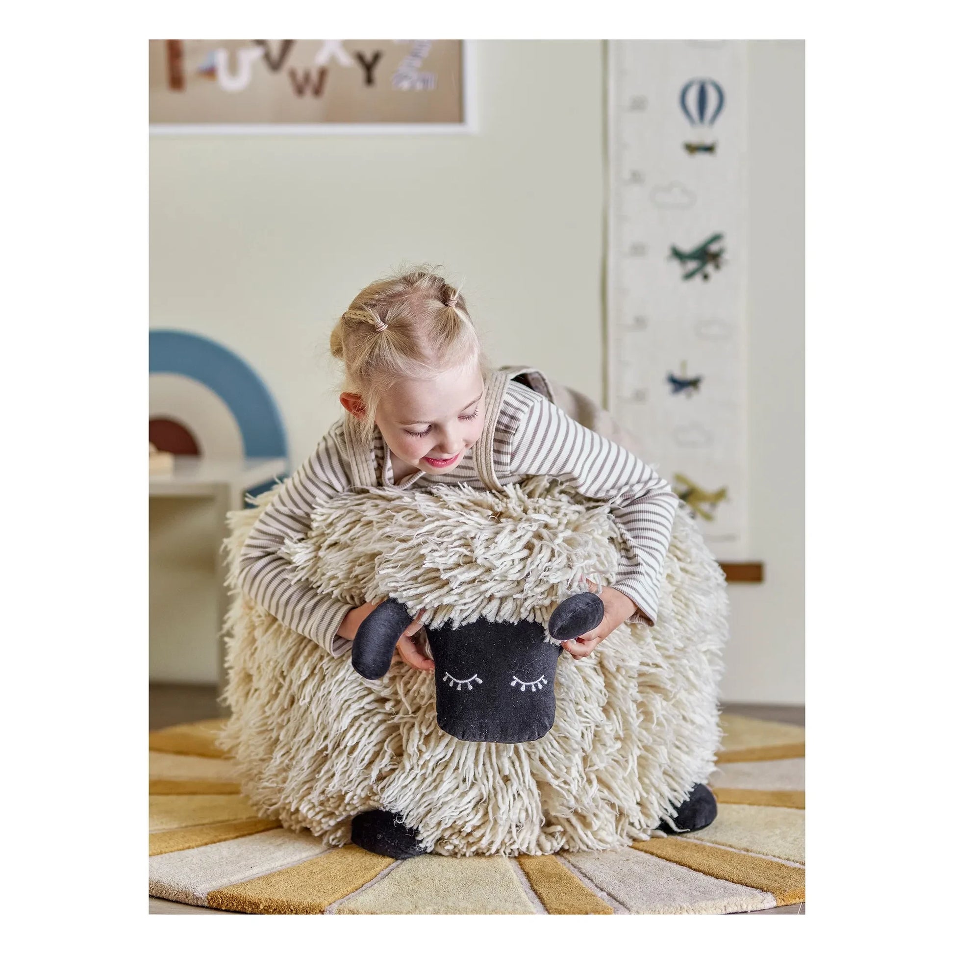 Bloomingville Mini - Dolly pouffe | White