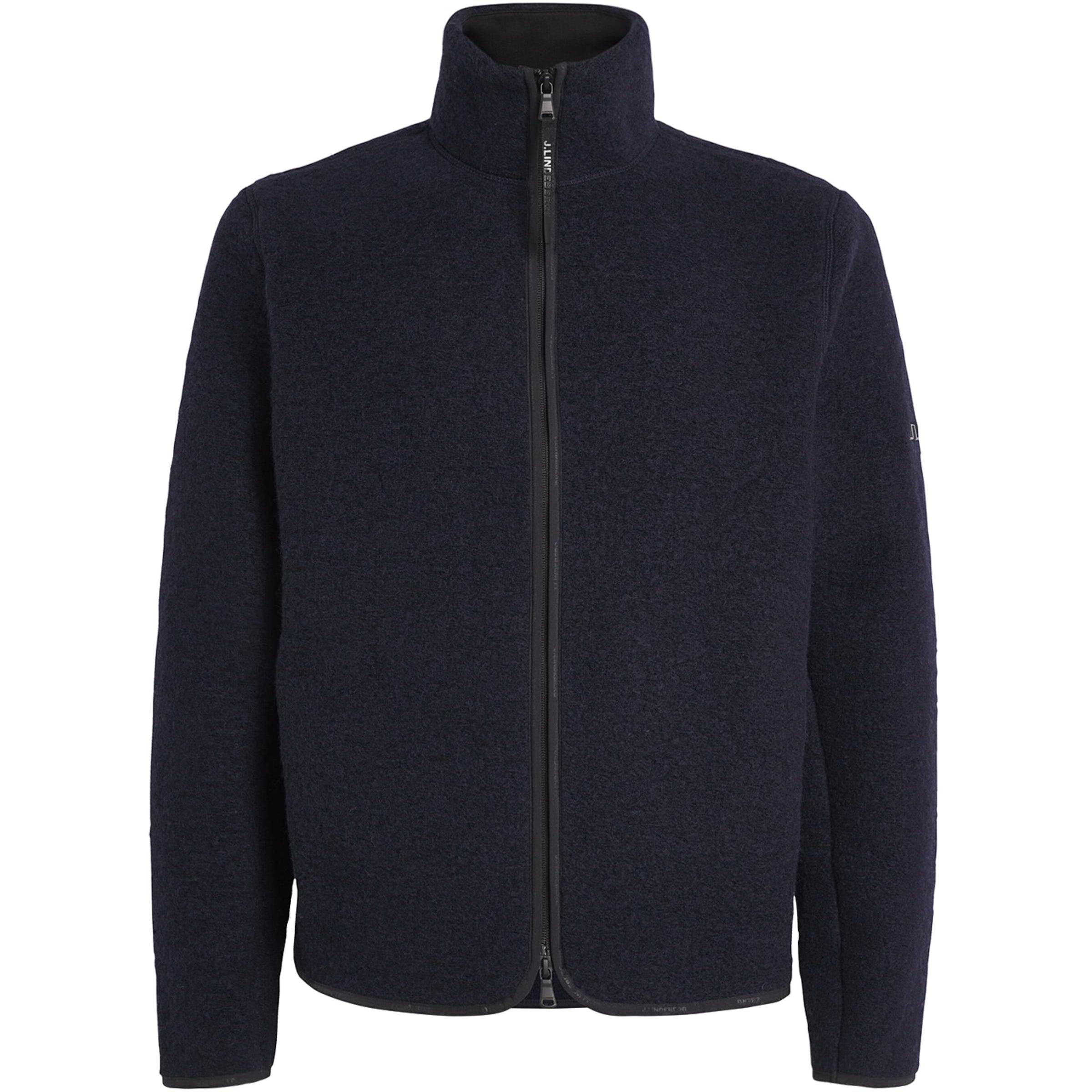 J Lindeberg Navy Wool-Blend Fleece Dustin Jacket