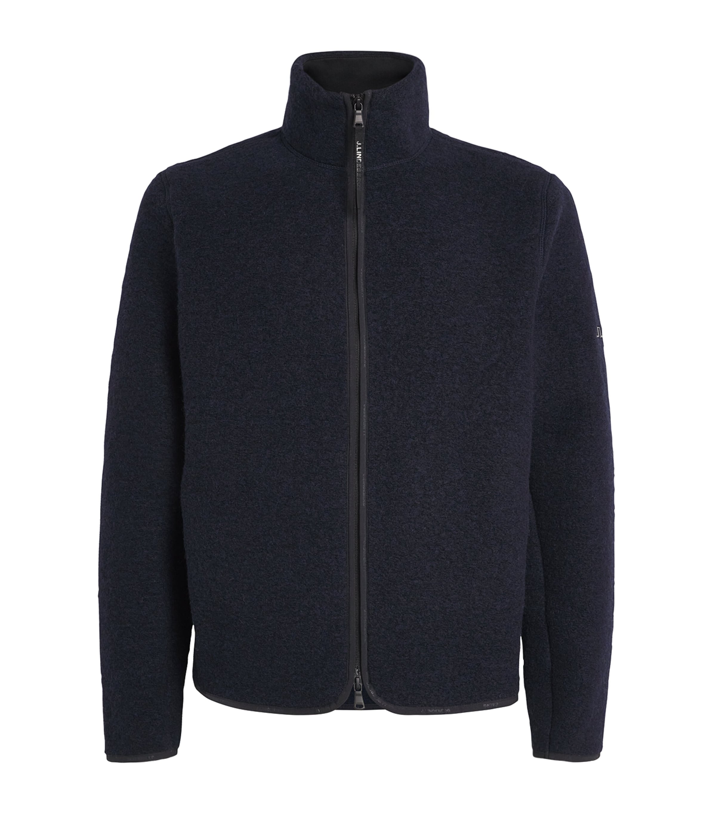 J Lindeberg Navy Wool-Blend Fleece Dustin Jacket