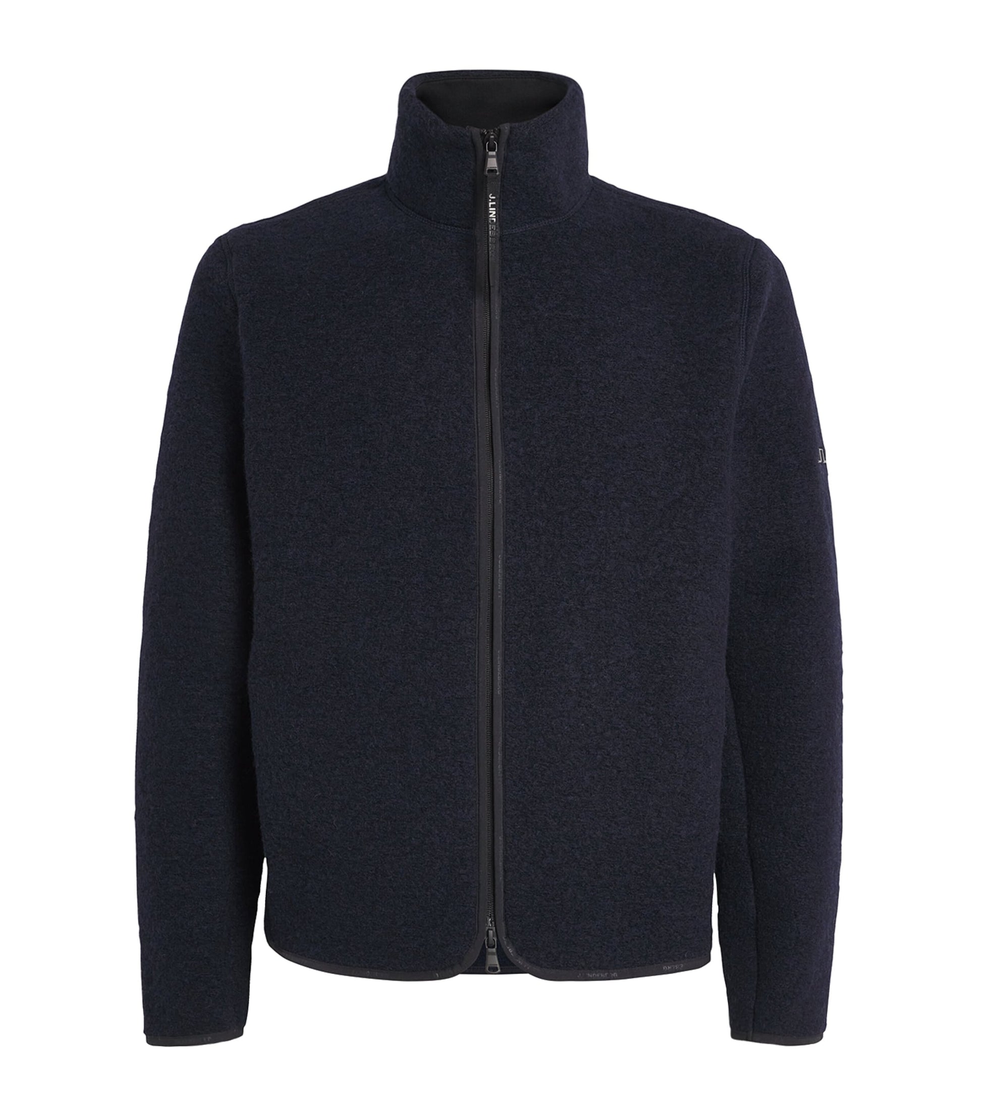 J Lindeberg Navy Wool-Blend Fleece Dustin Jacket