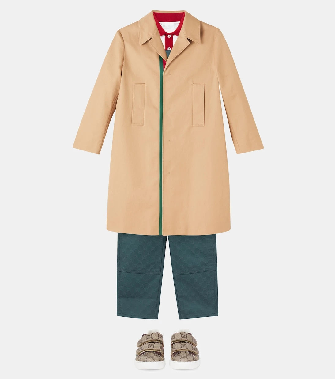 Gucci Kids - Web Stripe cotton coat