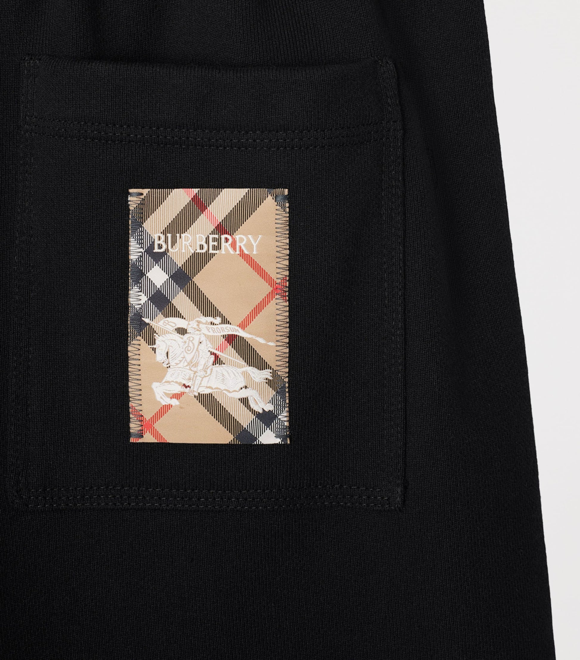 Cotton Check Logo Shorts