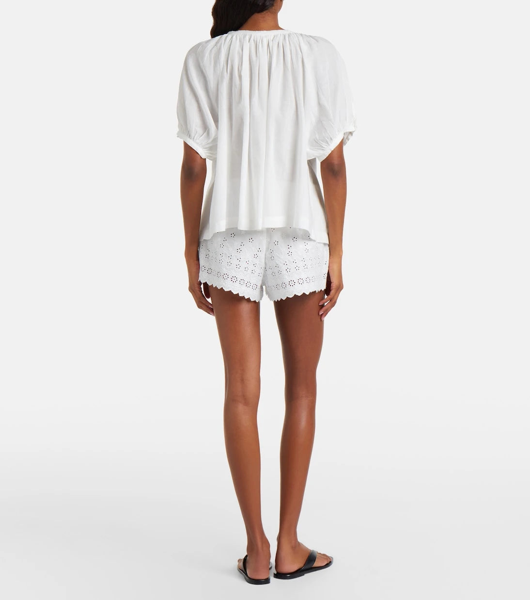 Dôen - Arda embroidered cotton shorts