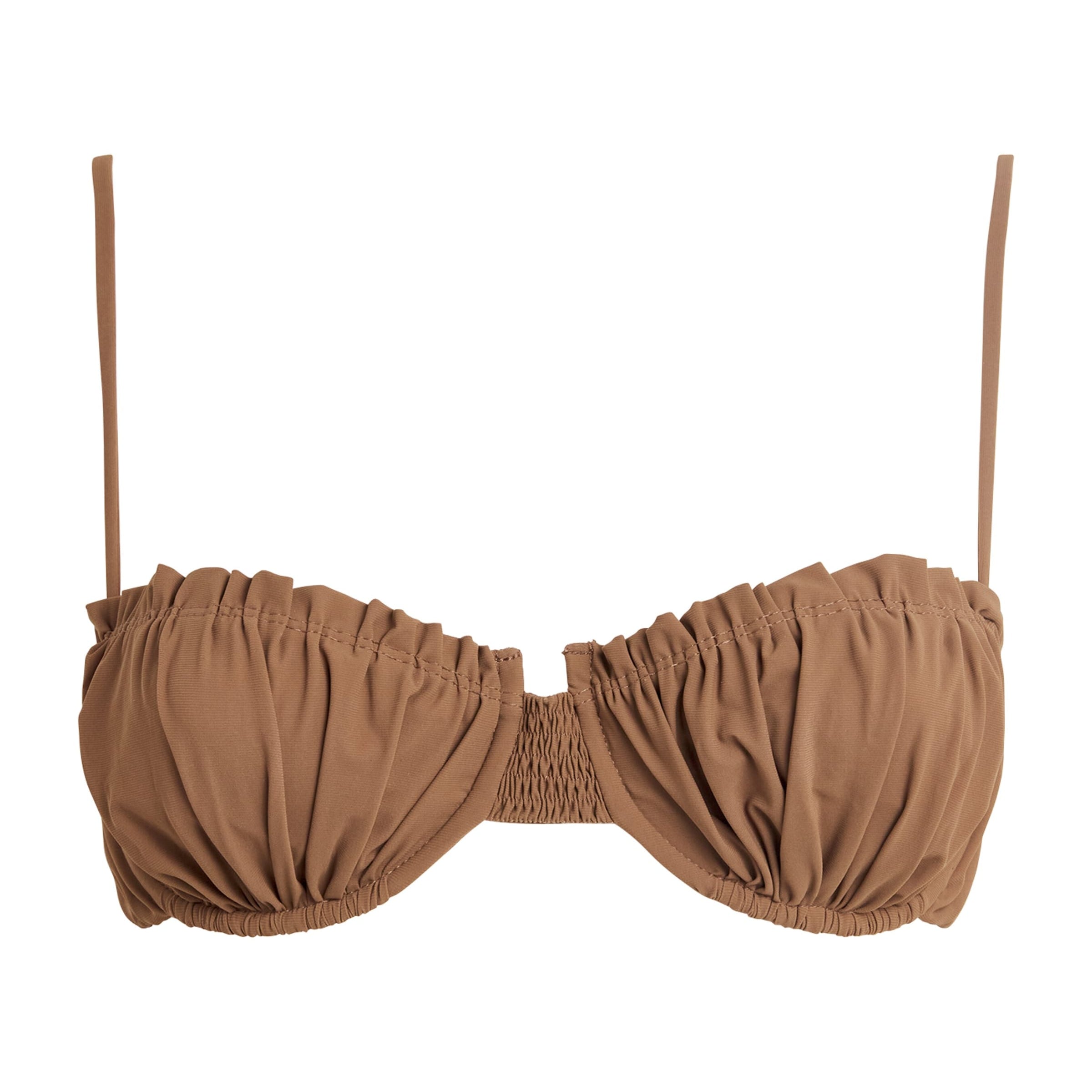 Faithfull the Brand Brown Esterel Balconette Bikini Top