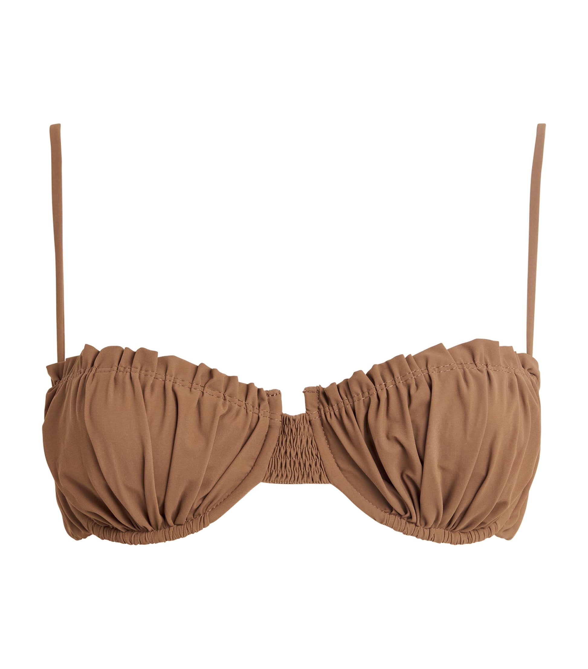 Faithfull the Brand Brown Esterel Balconette Bikini Top