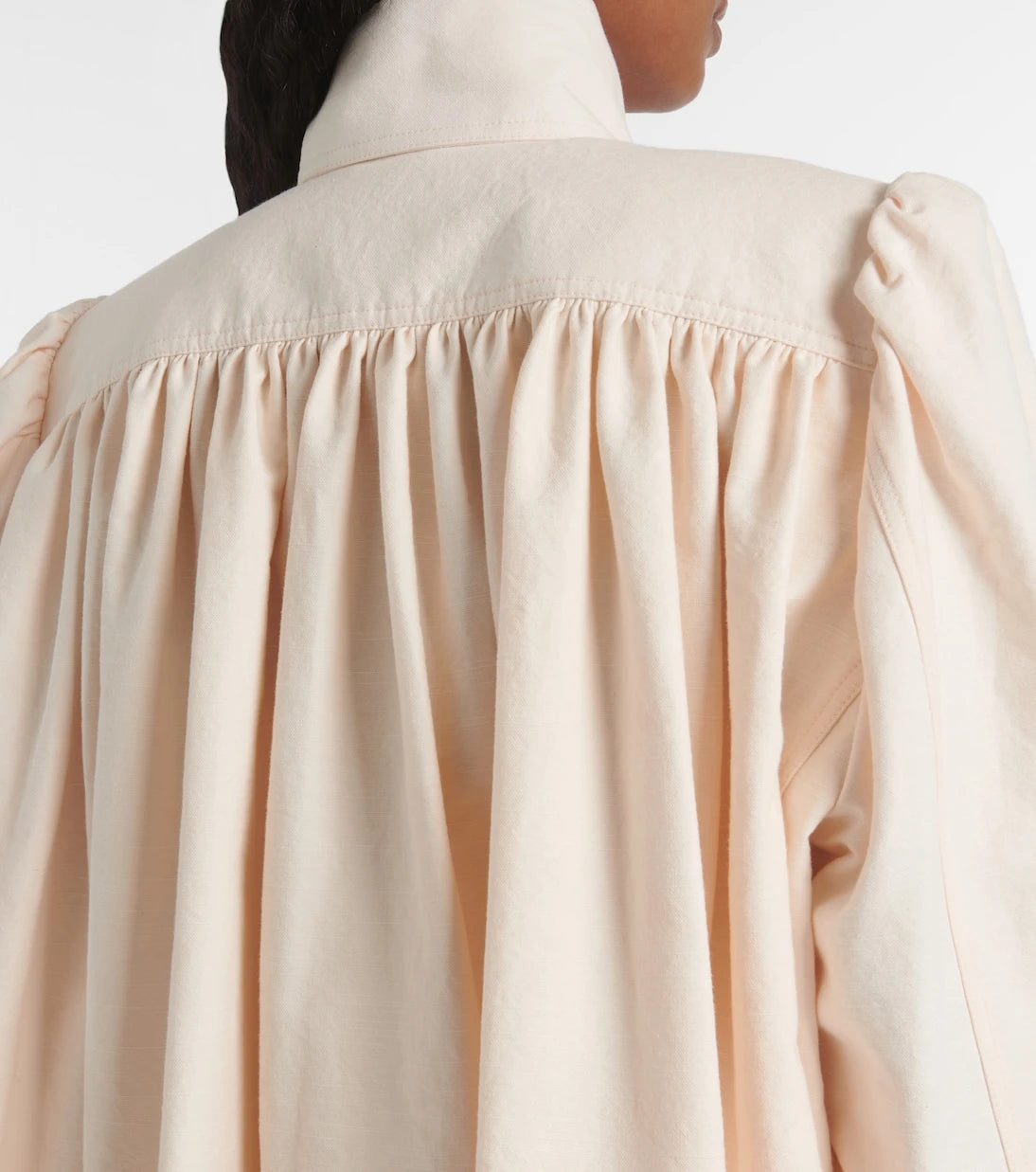 Chloé - Gathered cotton canvas jacket