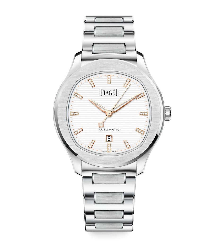 Stainless Steel and Diamond Polo Date Watch 36mm