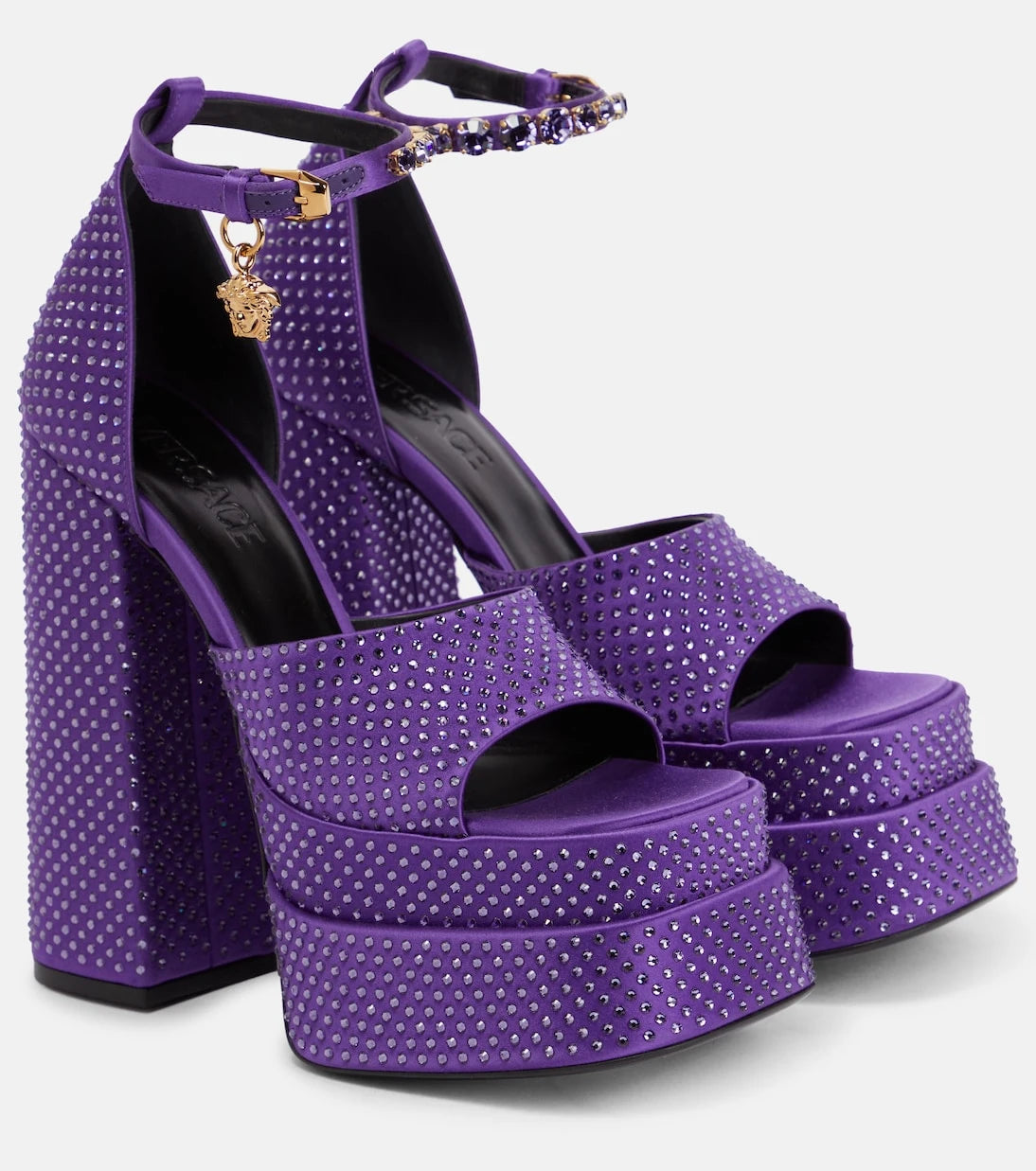 Versace - Medusa Aevitas embellished platform sandals