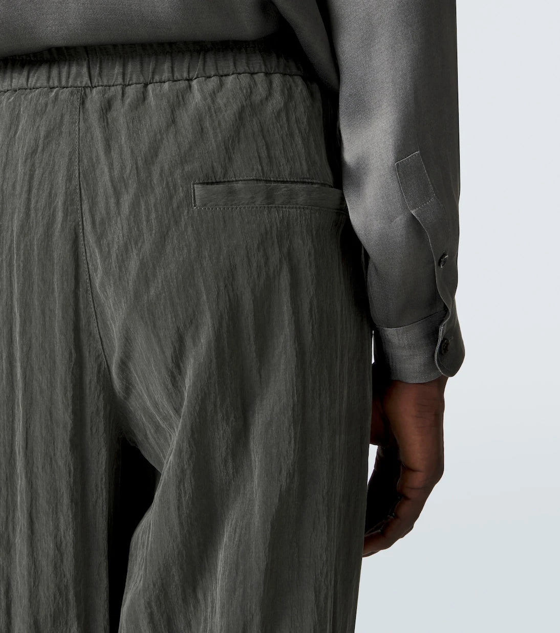 Giorgio Armani - Pleated canvas wide-leg pants