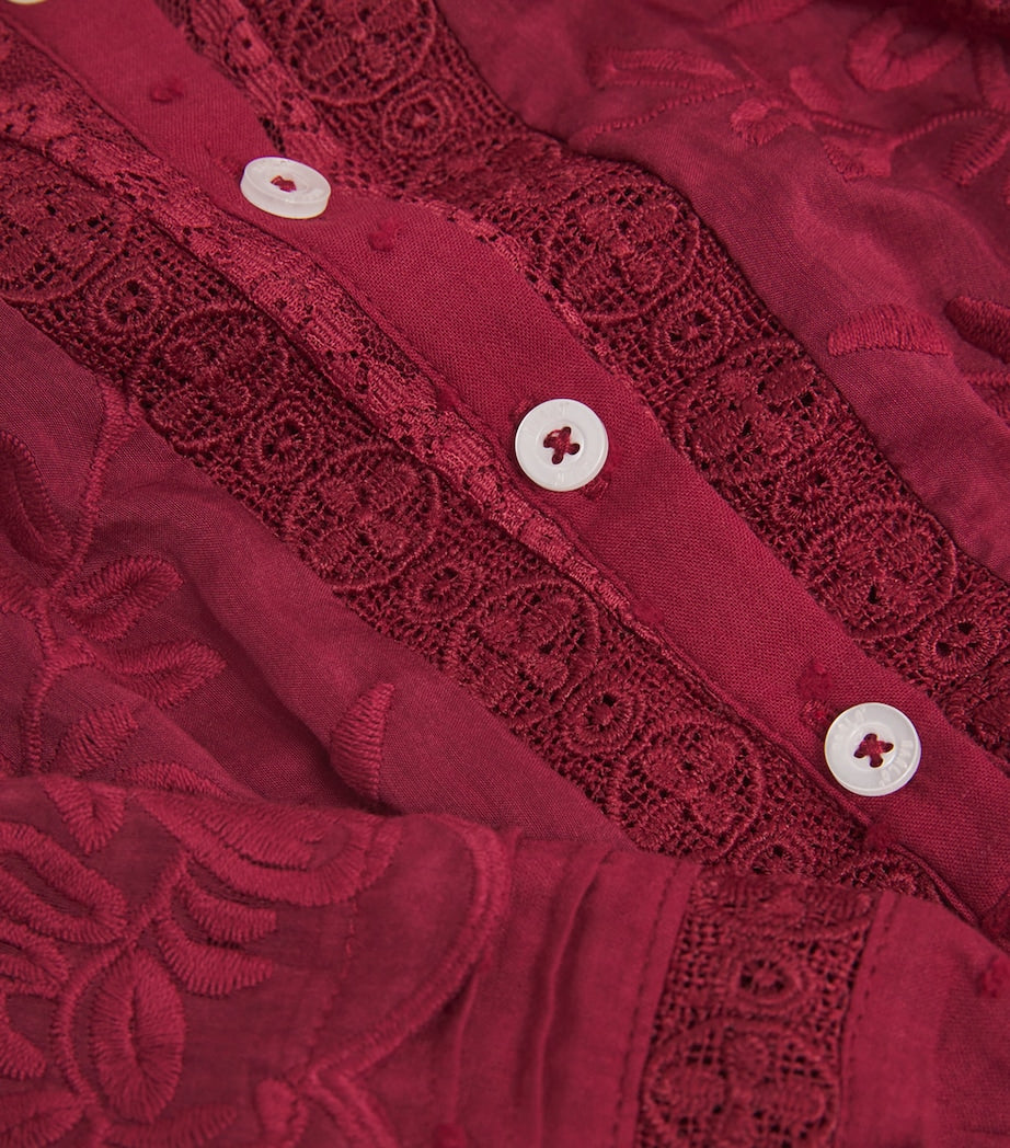 Pink Lace Embroidered Betty Dress (3-16 Years)