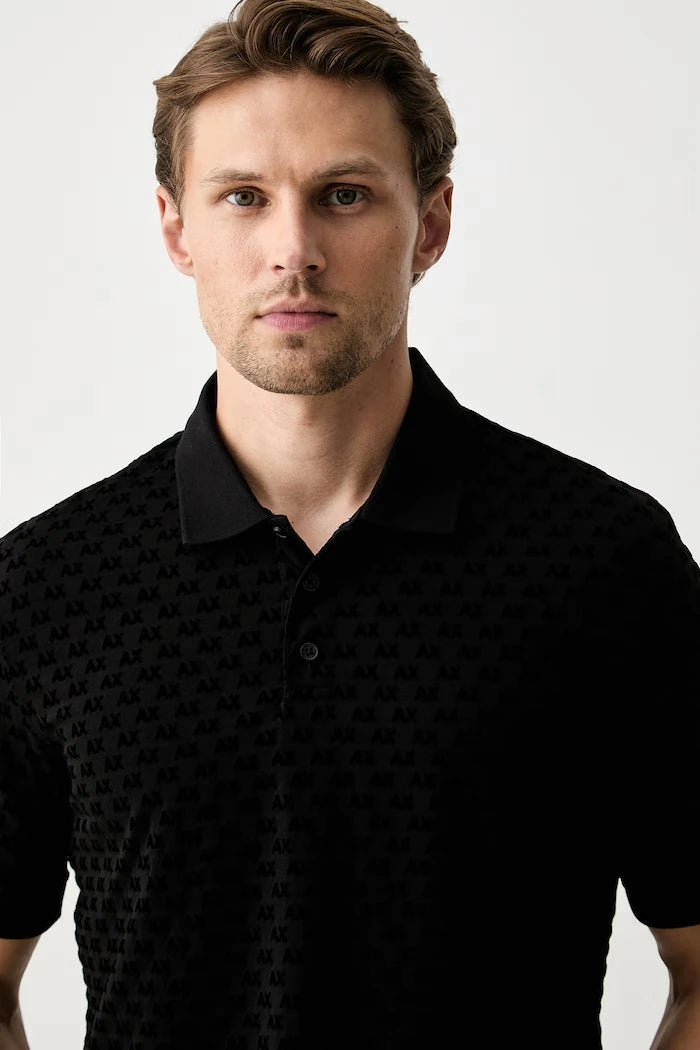 Armani Exchange erkek pamuklu polo yaka tişört