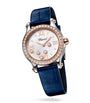 Rose Gold, Stainless Steel and Diamond Happy Sport Watch 25mm