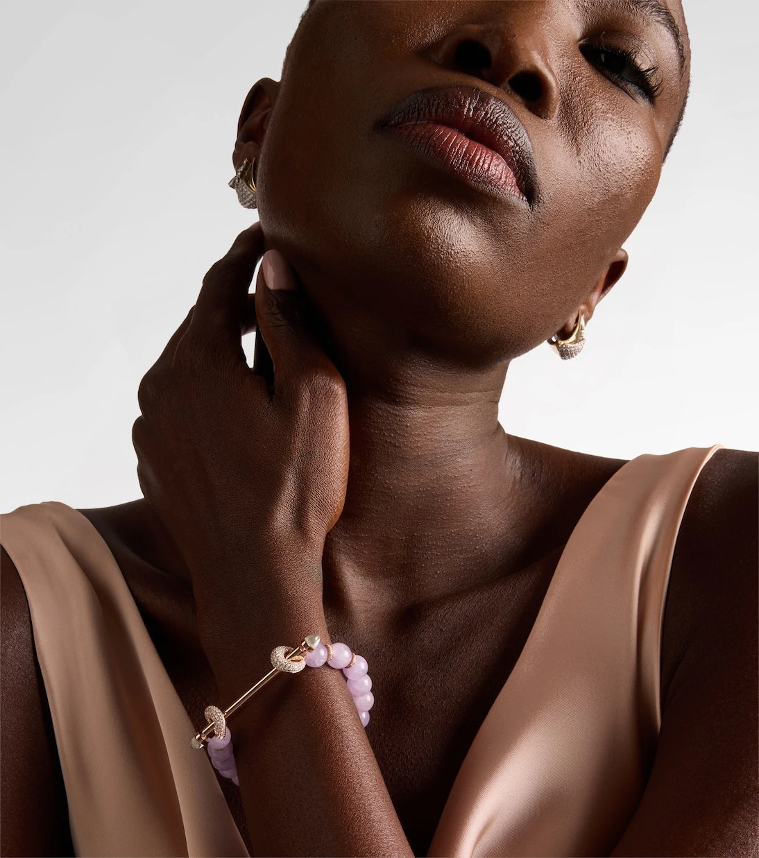 Ananya - Chakra 18kt rose gold bracelet with gemstones
