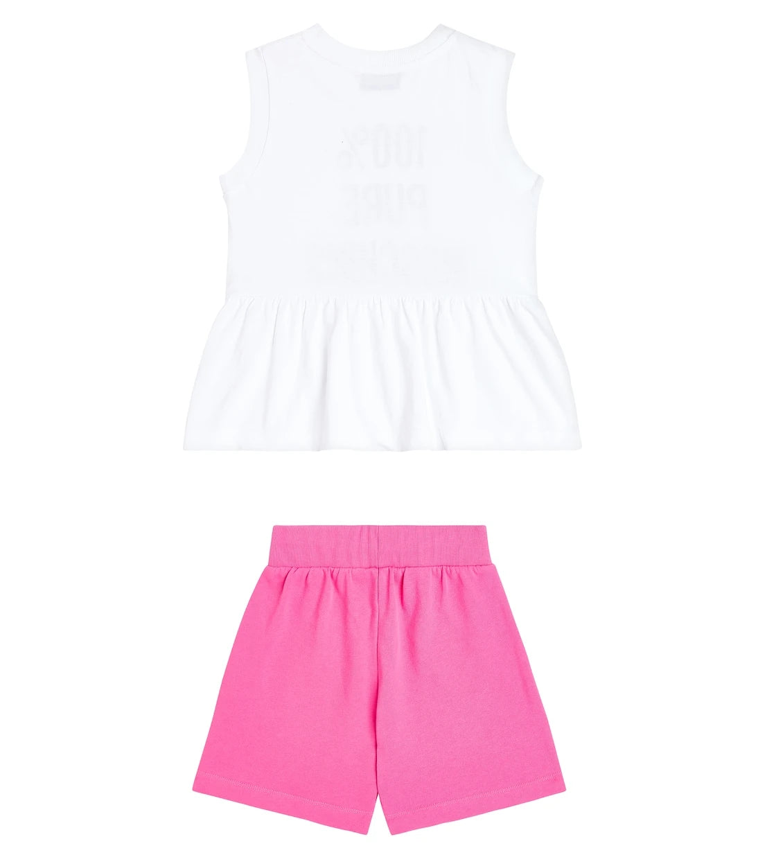 Moschino Kids - Cotton jersey top and shorts set