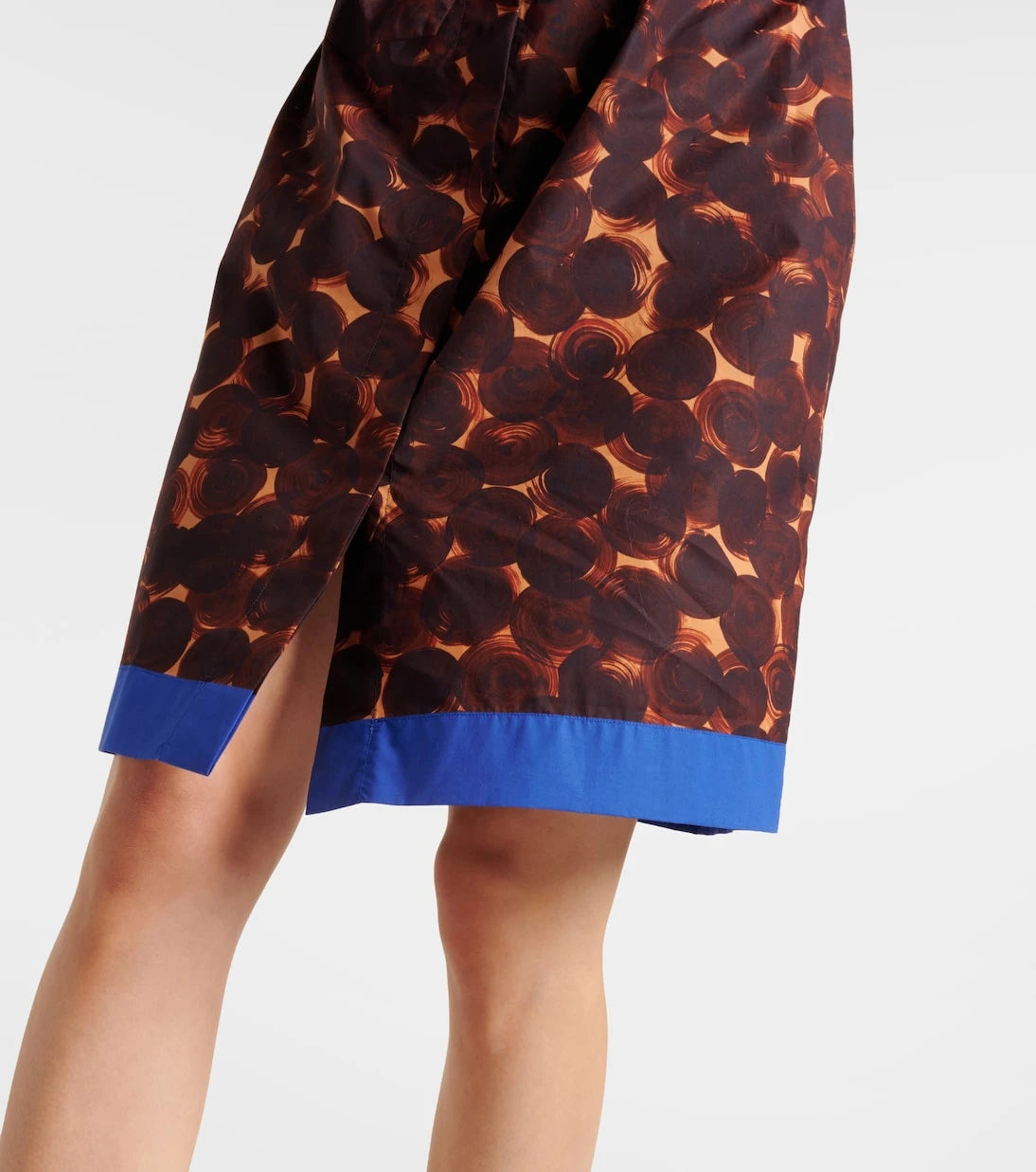 Dries Van Noten - فستان قميص من قطن البوبلين المطبوع