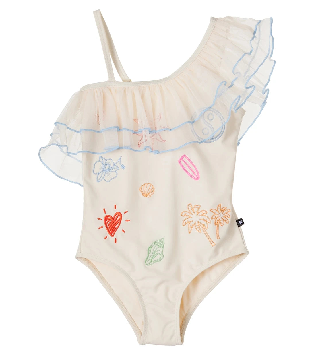 Molo - Nilla embroidered ruffled swimsuit