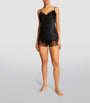 Silk Lace-Trim Baccarat Shorts