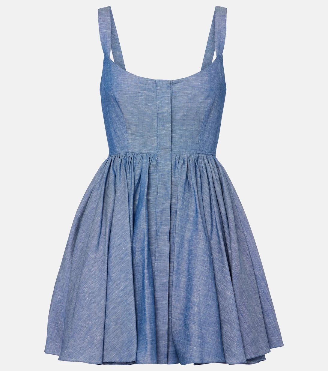 Alaïa - Chambray bustier dress