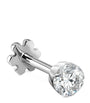 White Gold Invisible Set Diamond Threaded Stud Earring (3mm)