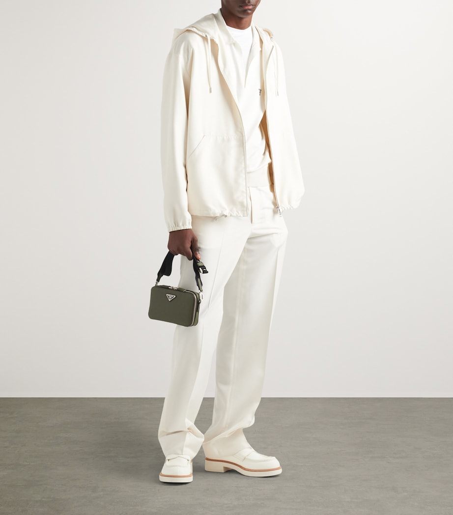 Prada Small Saffiano Leather Brique Cross-Body Bag