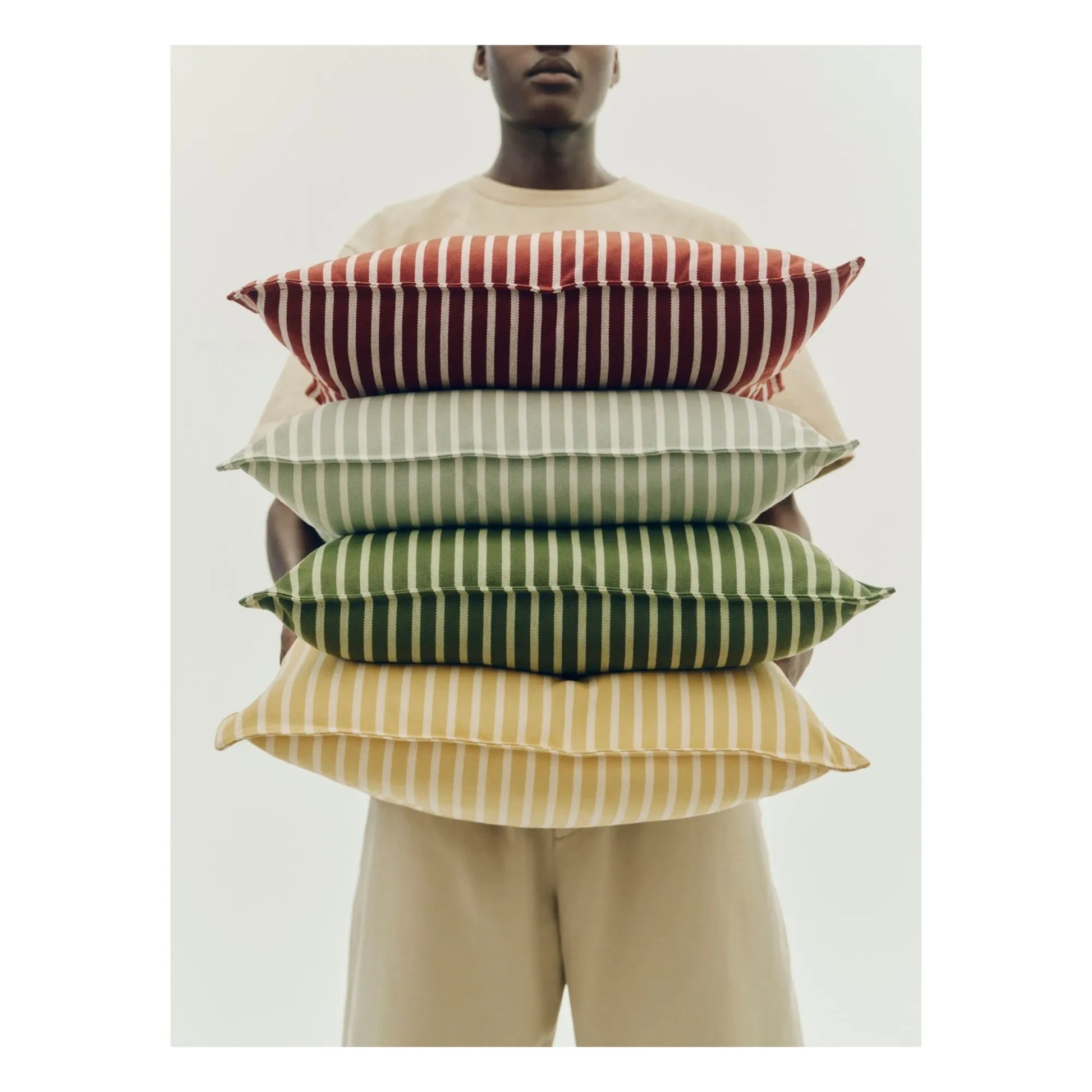 Hay - Terrazza outdoor striped cushion | Yellow