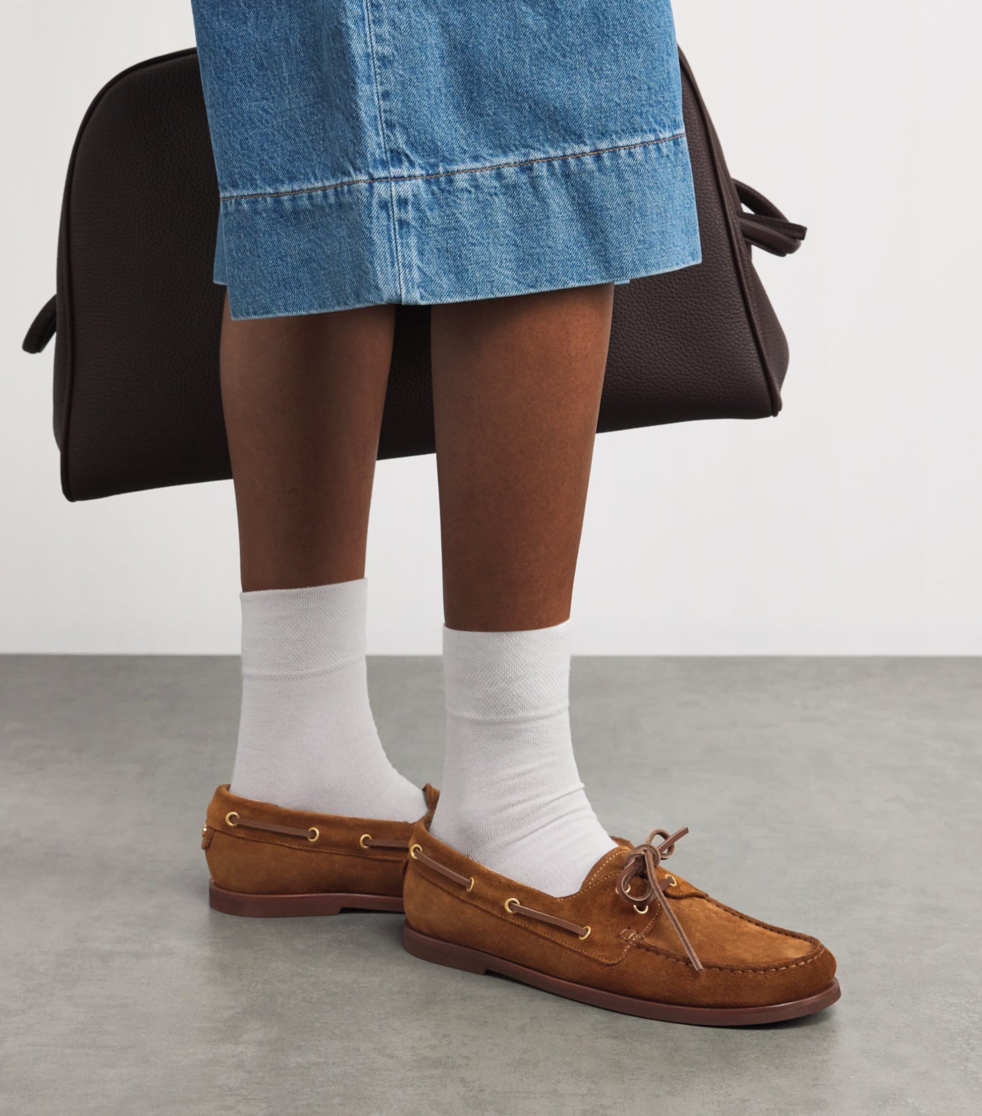 Gianvito Rossi Beige Suede Vandee Boat Shoes