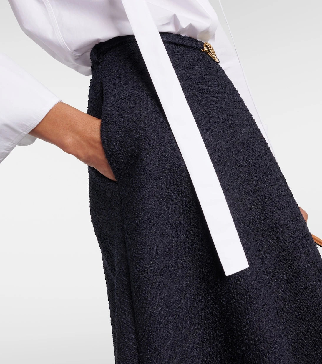 Valentino - Tweed midi skirt