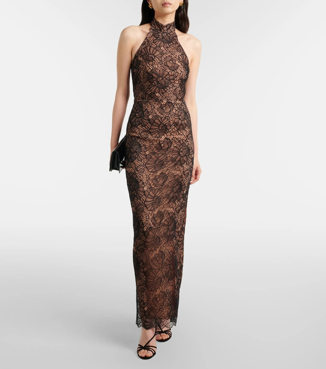 Rotate - Halterneck lace gown