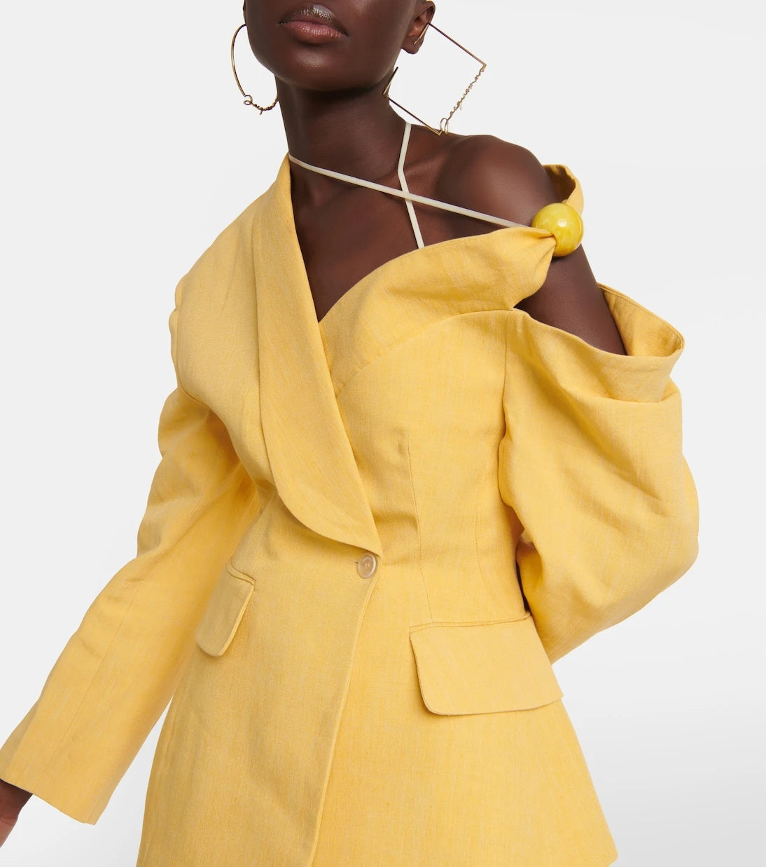Jacquemus - بليزر La Veste Baska من مزيج الكتان