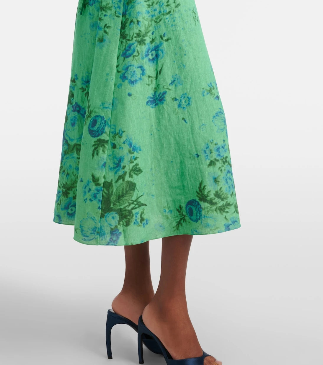 Erdem - Floral linen shirt dress