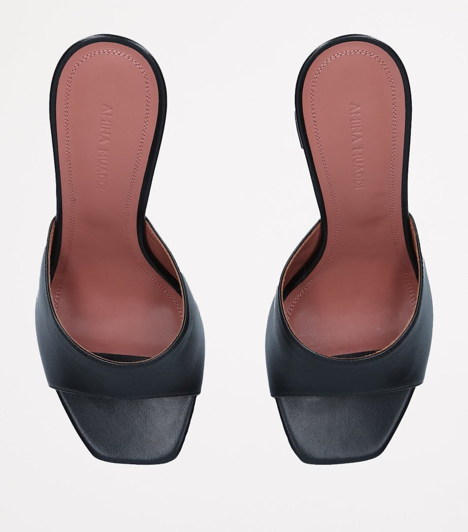 Black Leather Lupita Mules 95