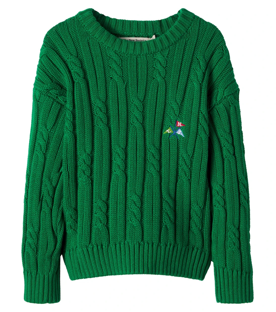 The New Society - Bluebell cable-knit cotton sweater