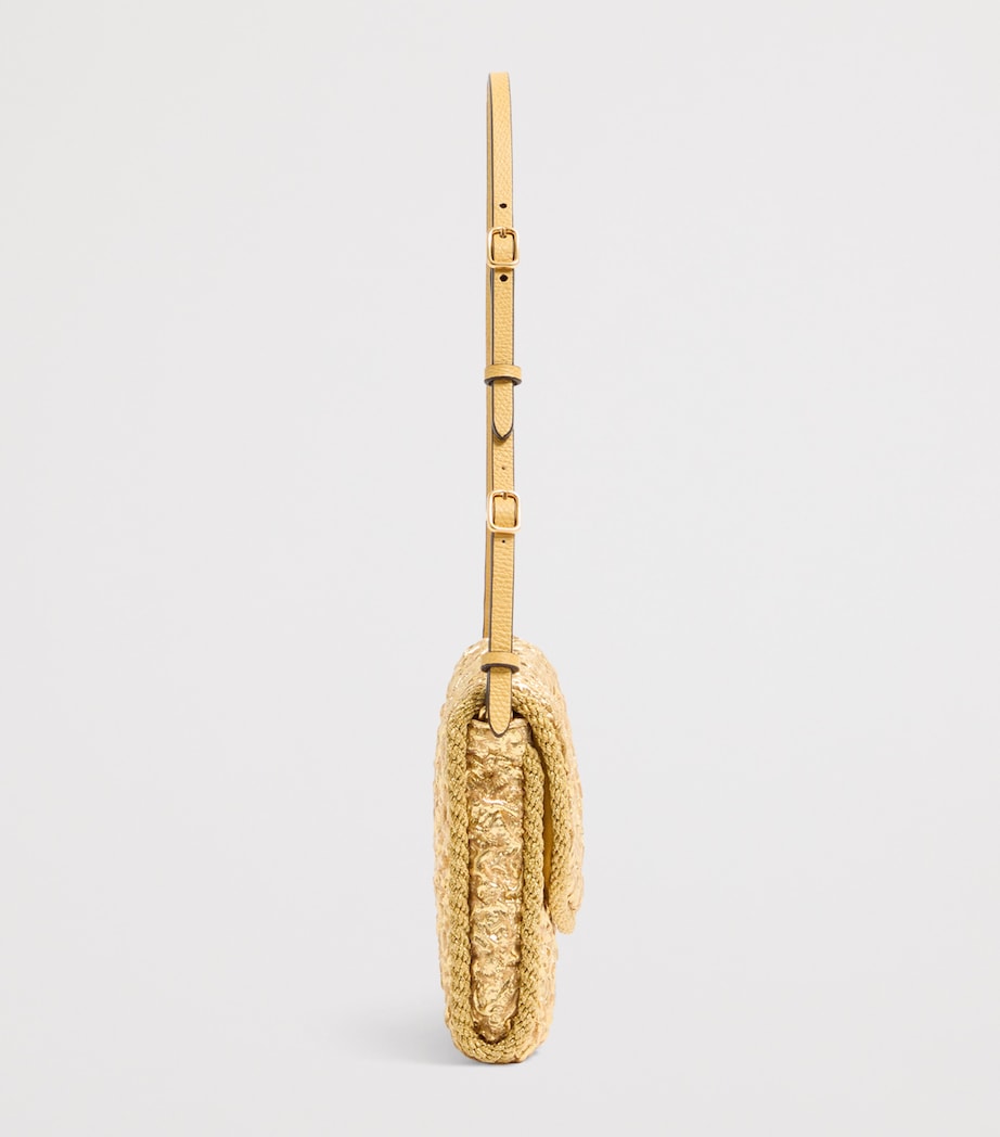 Metallic Vain Soft Shoulder Bag