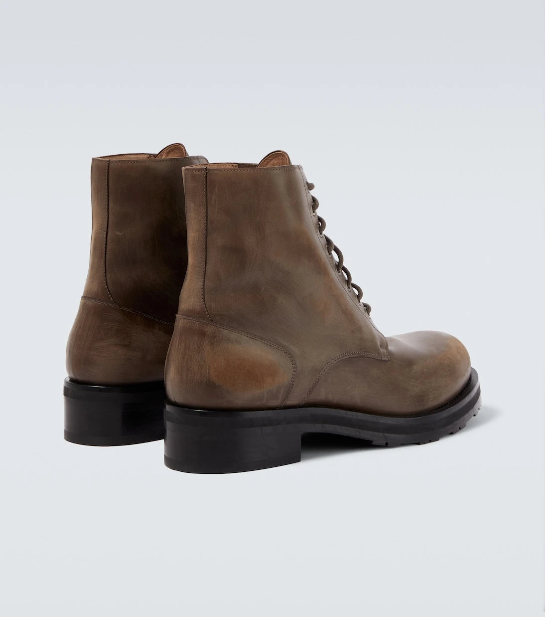 The Row - Distressed leather combat boots