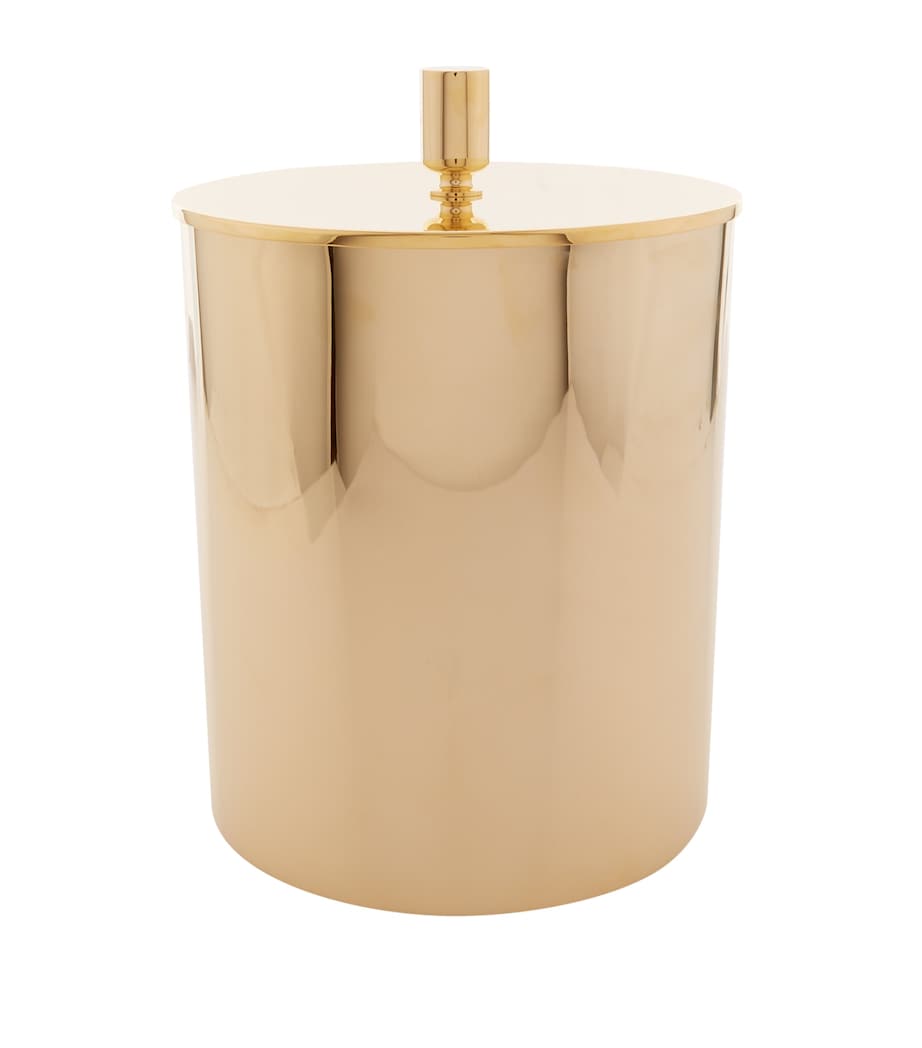 Cylinder Gold-Plated Bathroom Bin