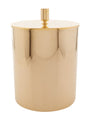Cylinder Gold-Plated Bathroom Bin