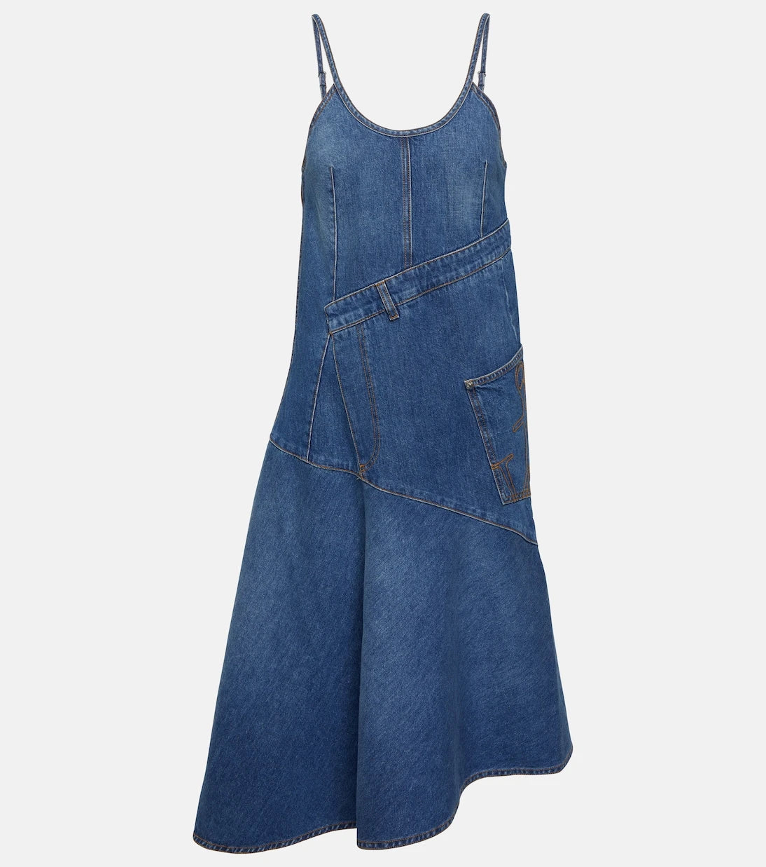 JW Anderson - Asymmetric denim midi dress