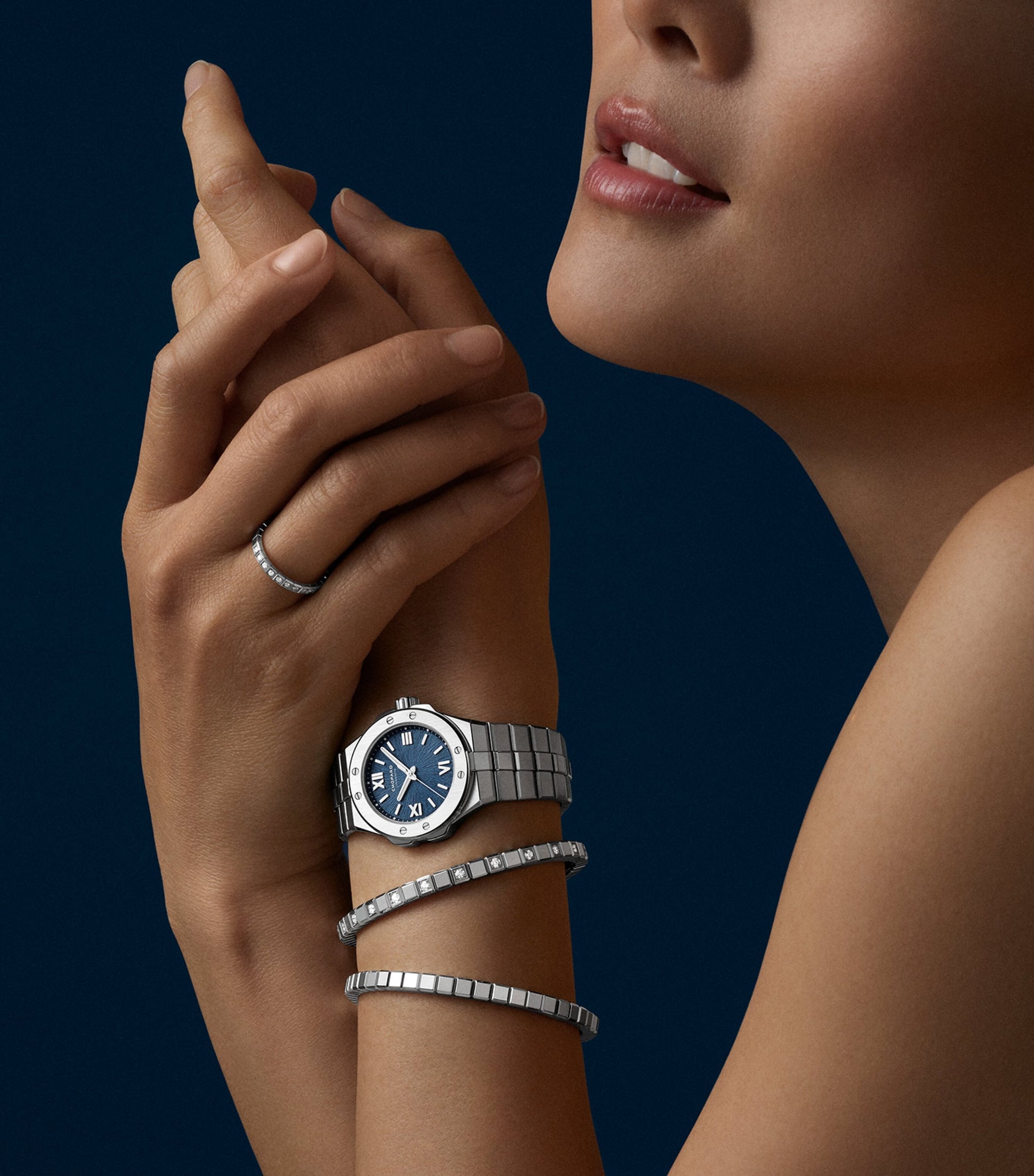 White Gold and Diamond Ice Cube Ring