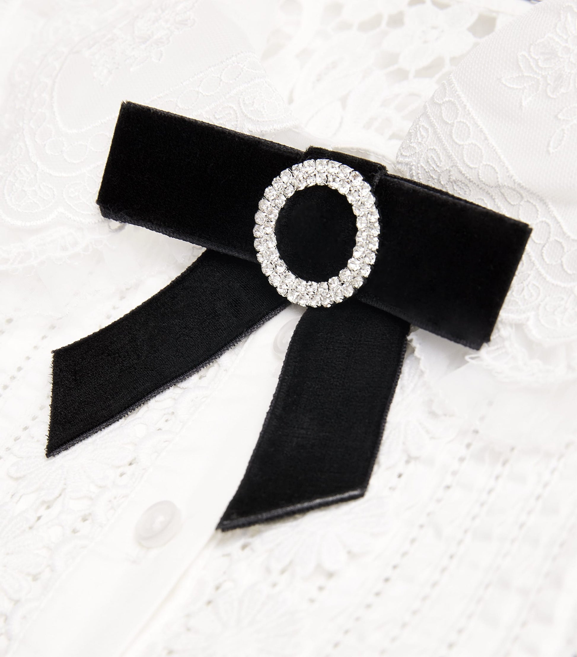 Self-Portrait White Lace Bow-Detail Blouse